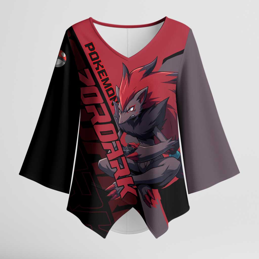 Zoroark Poké Kimono Sleeve Blouse Dark Neon Anime Style
