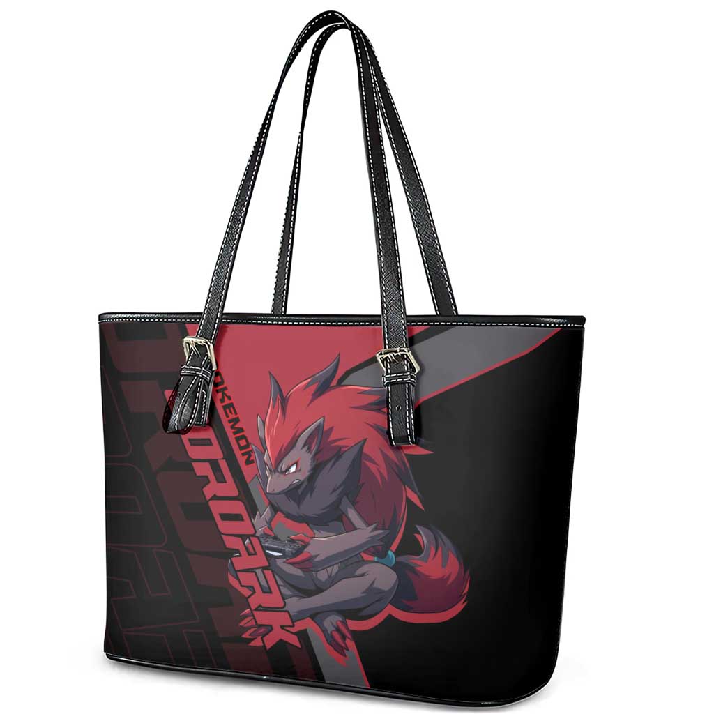 Zoroark Poké Leather Tote Bag Dark Neon Anime Style