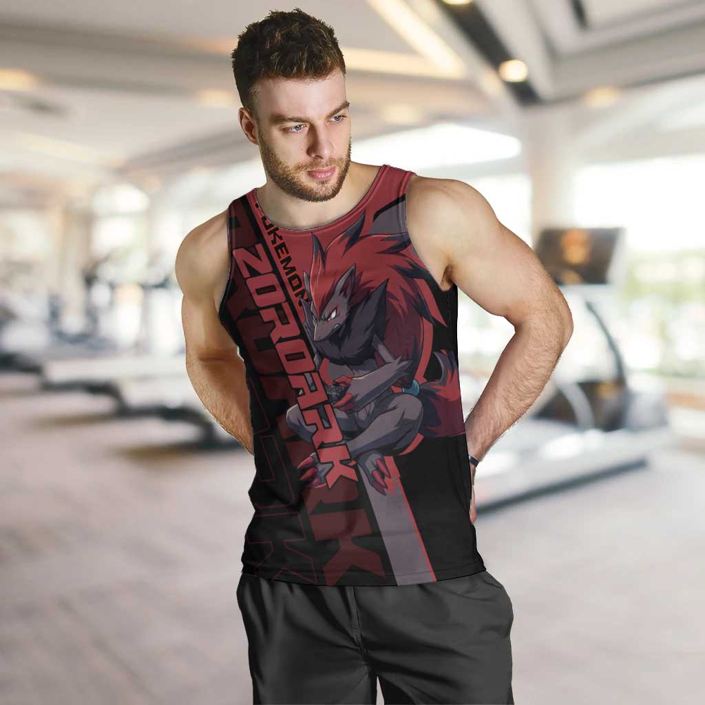 Zoroark Poké Men Tank Top Dark Neon Anime Style
