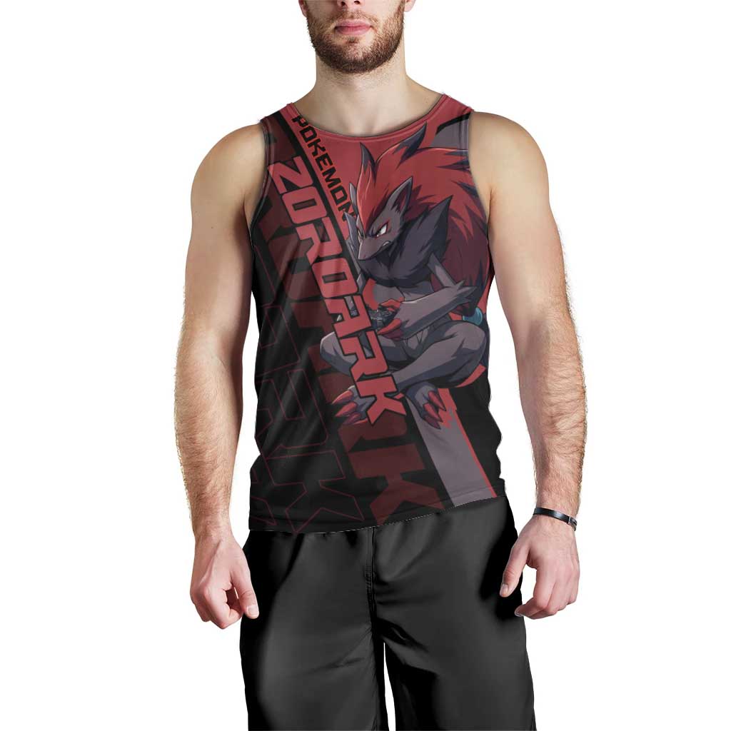 Zoroark Poké Men Tank Top Dark Neon Anime Style