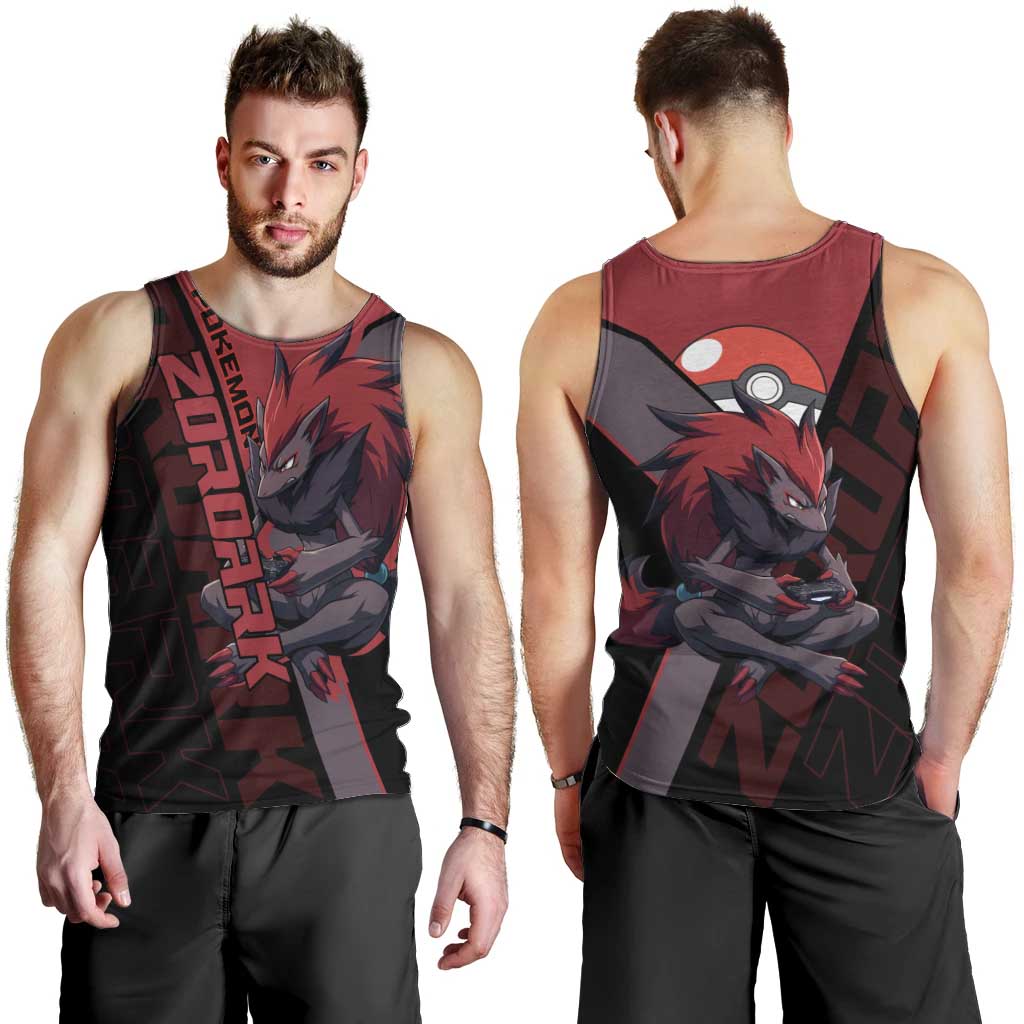 Zoroark Poké Men Tank Top Dark Neon Anime Style