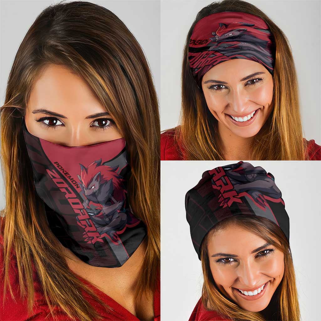 Zoroark Poké Neck Gaiter Dark Neon Anime Style
