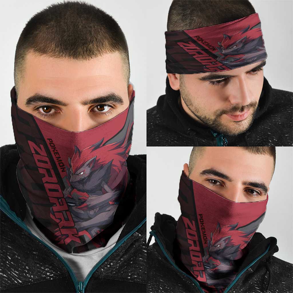 Zoroark Poké Neck Gaiter Dark Neon Anime Style