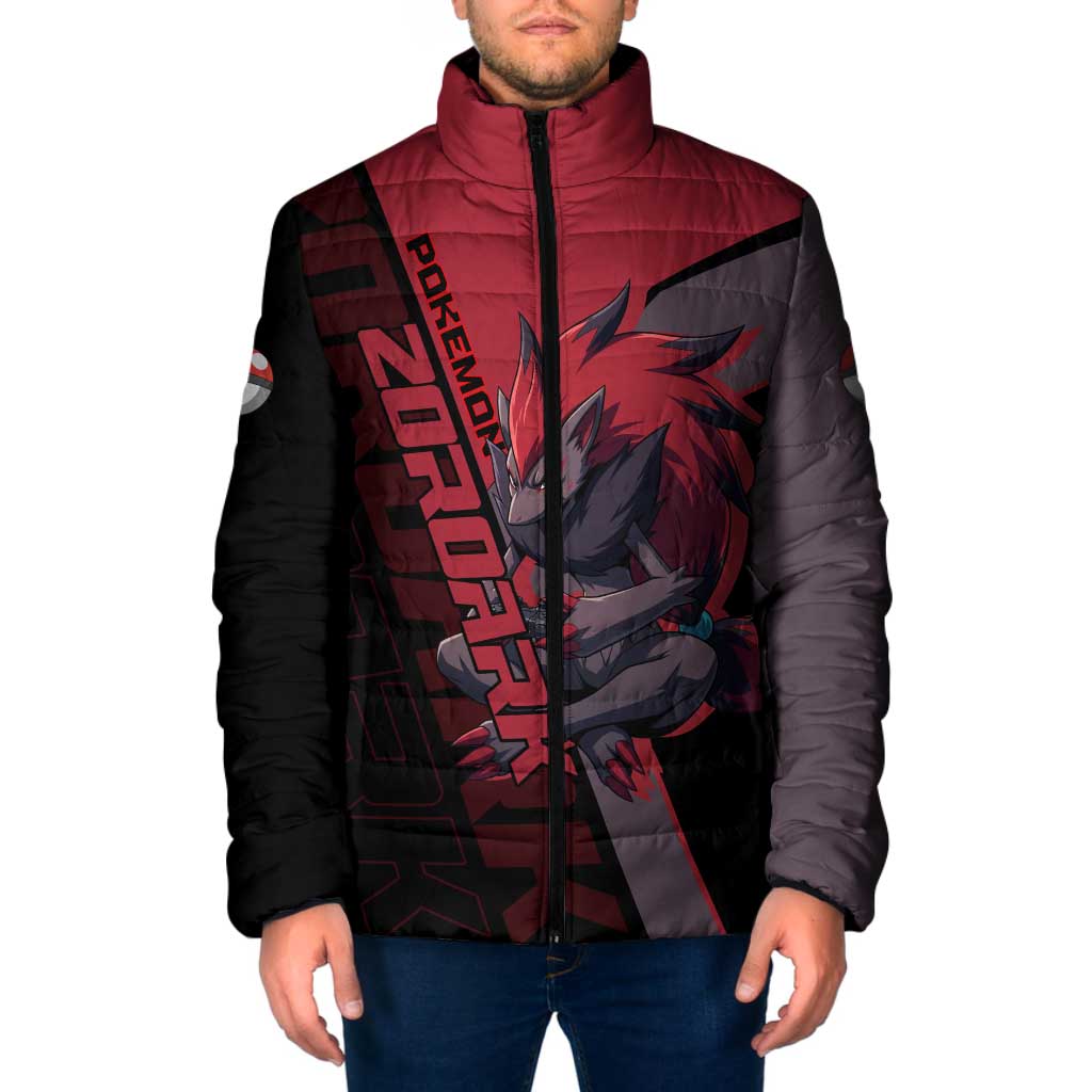 Zoroark Poké Padded Jacket Dark Neon Anime Style