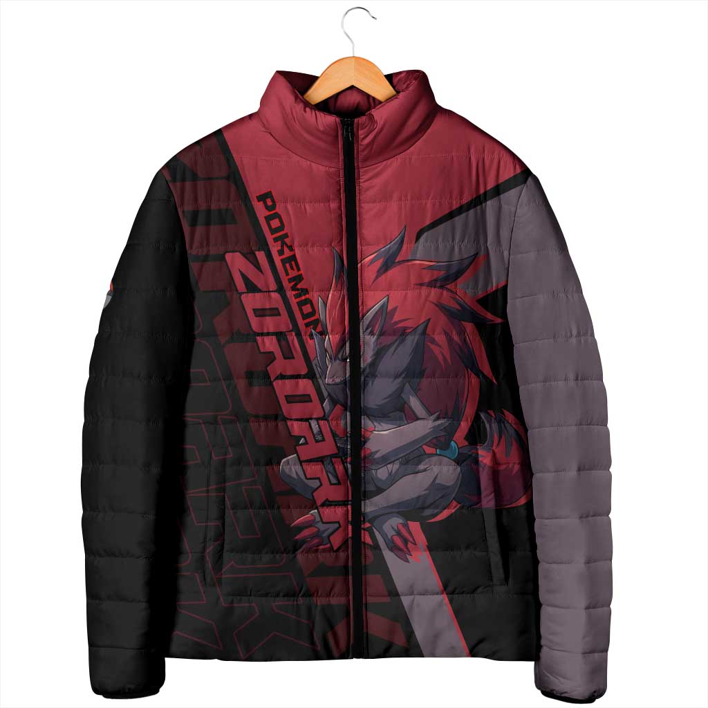 Zoroark Poké Padded Jacket Dark Neon Anime Style
