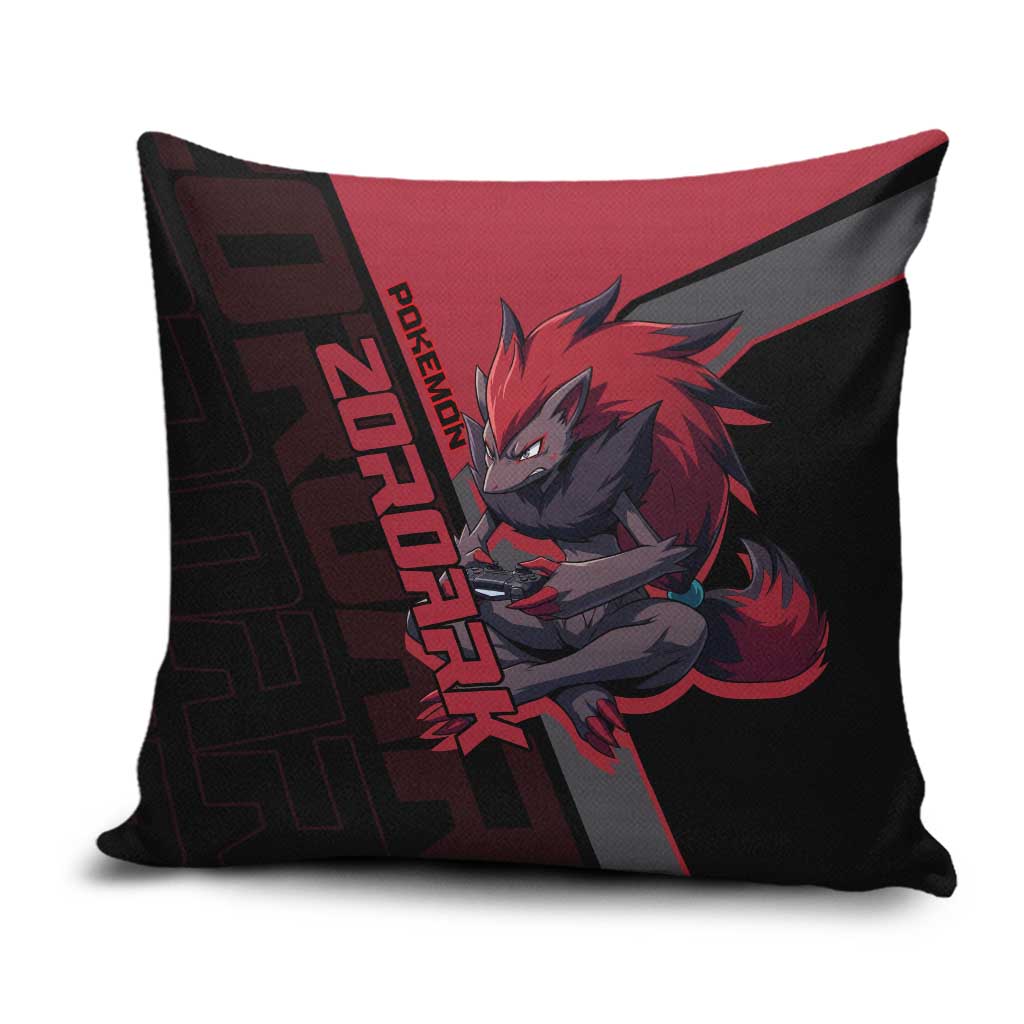 Zoroark Poké Pillow Cover Dark Neon Anime Style