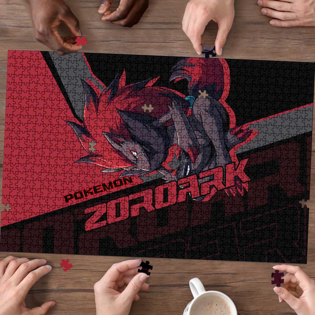 Zoroark Poké Puzzle Dark Neon Anime Style