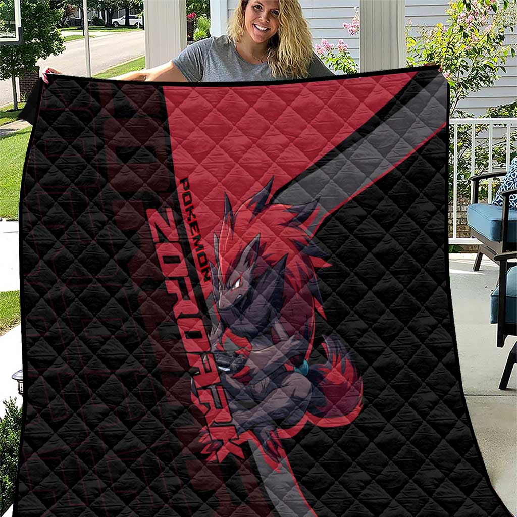 Zoroark Poké Quilt Dark Neon Anime Style