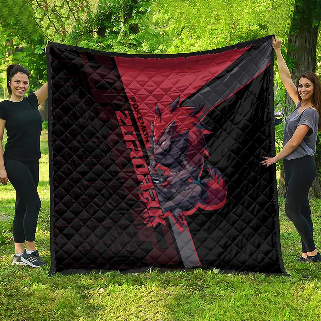 Zoroark Poké Quilt Dark Neon Anime Style