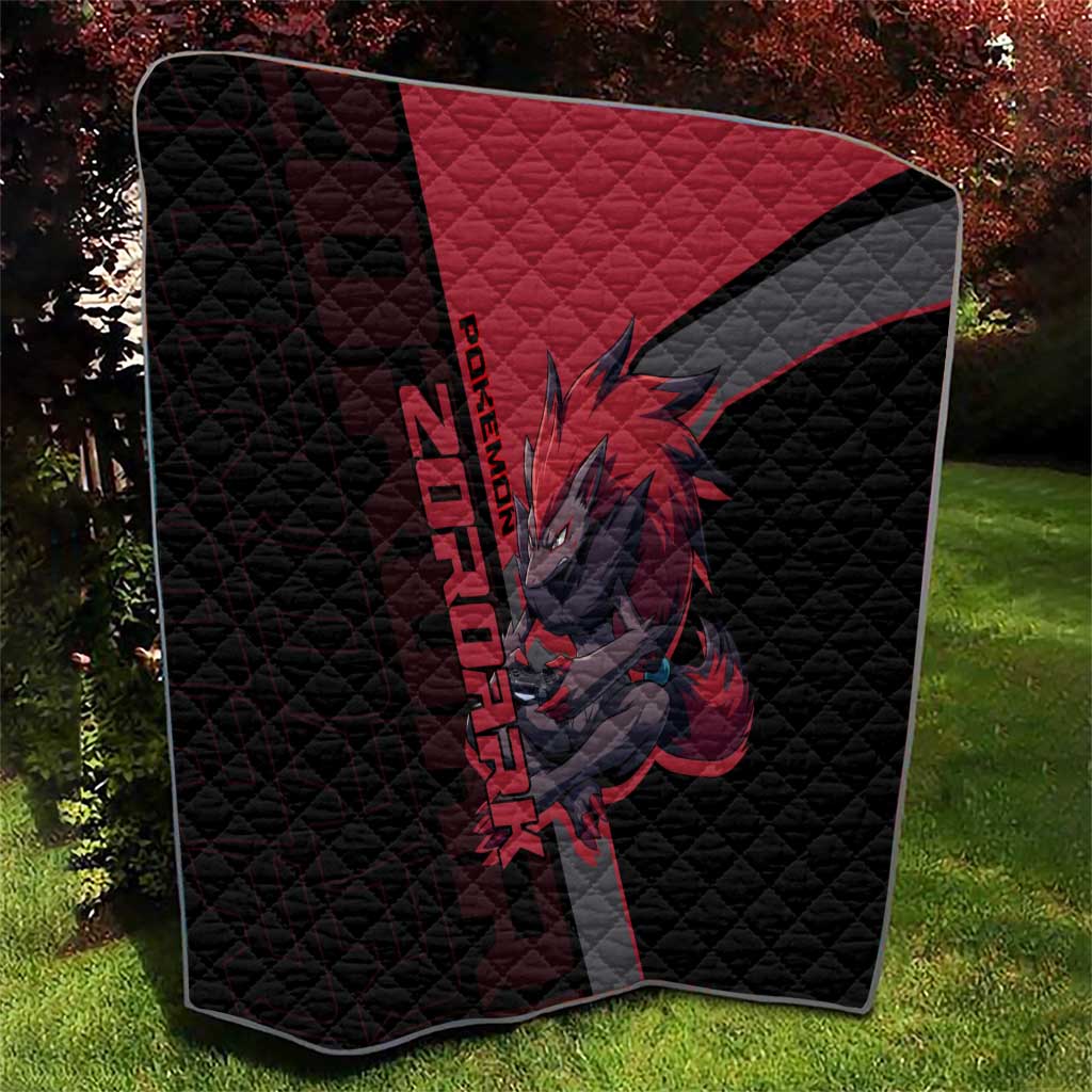 Zoroark Poké Quilt Dark Neon Anime Style