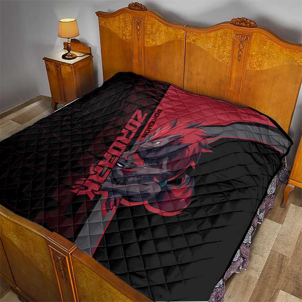Zoroark Poké Quilt Dark Neon Anime Style