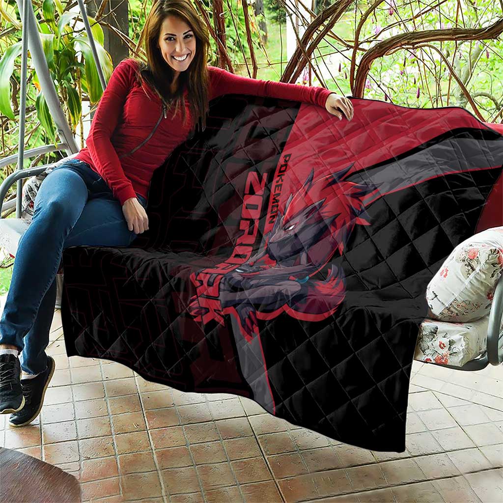 Zoroark Poké Quilt Dark Neon Anime Style