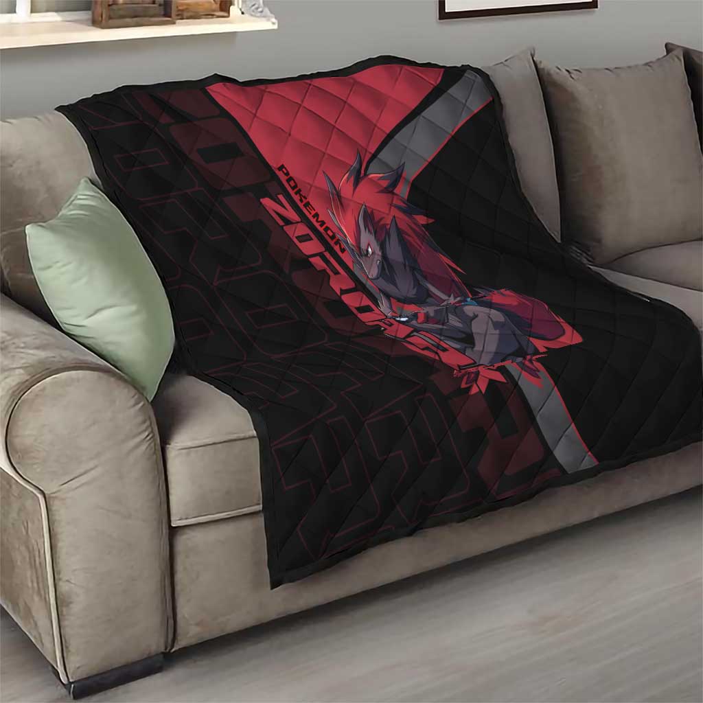 Zoroark Poké Quilt Dark Neon Anime Style