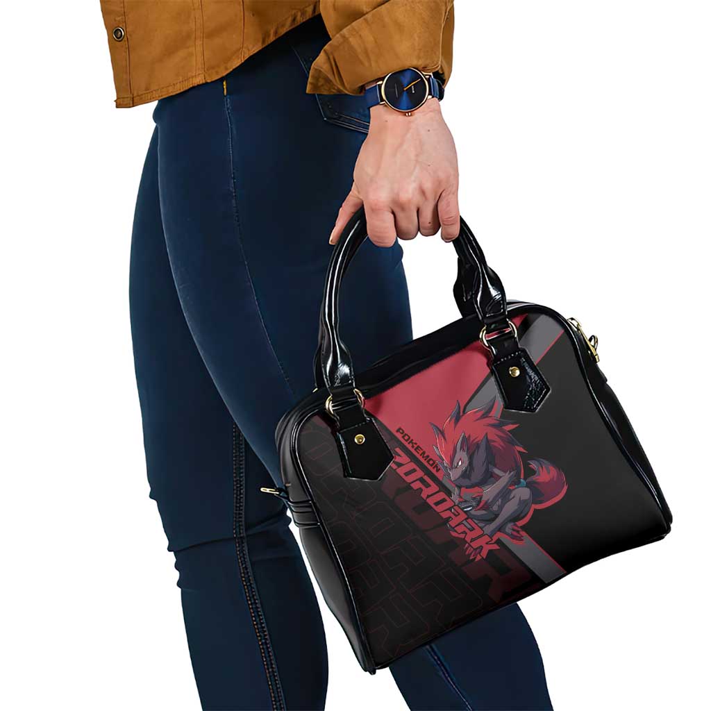 Zoroark Poké Shoulder Handbag Dark Neon Anime Style
