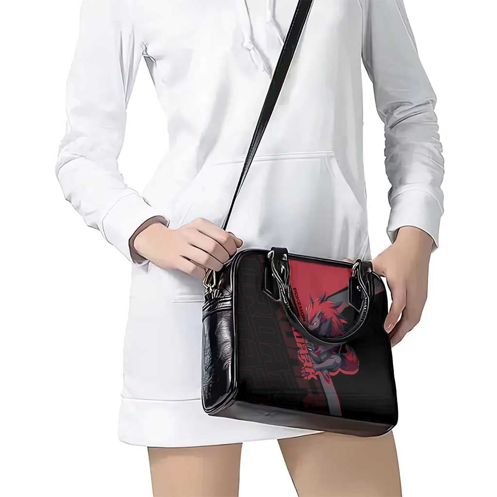 Zoroark Poké Shoulder Handbag Dark Neon Anime Style