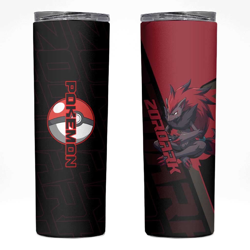Zoroark Poké Skinny Tumbler Dark Neon Anime Style
