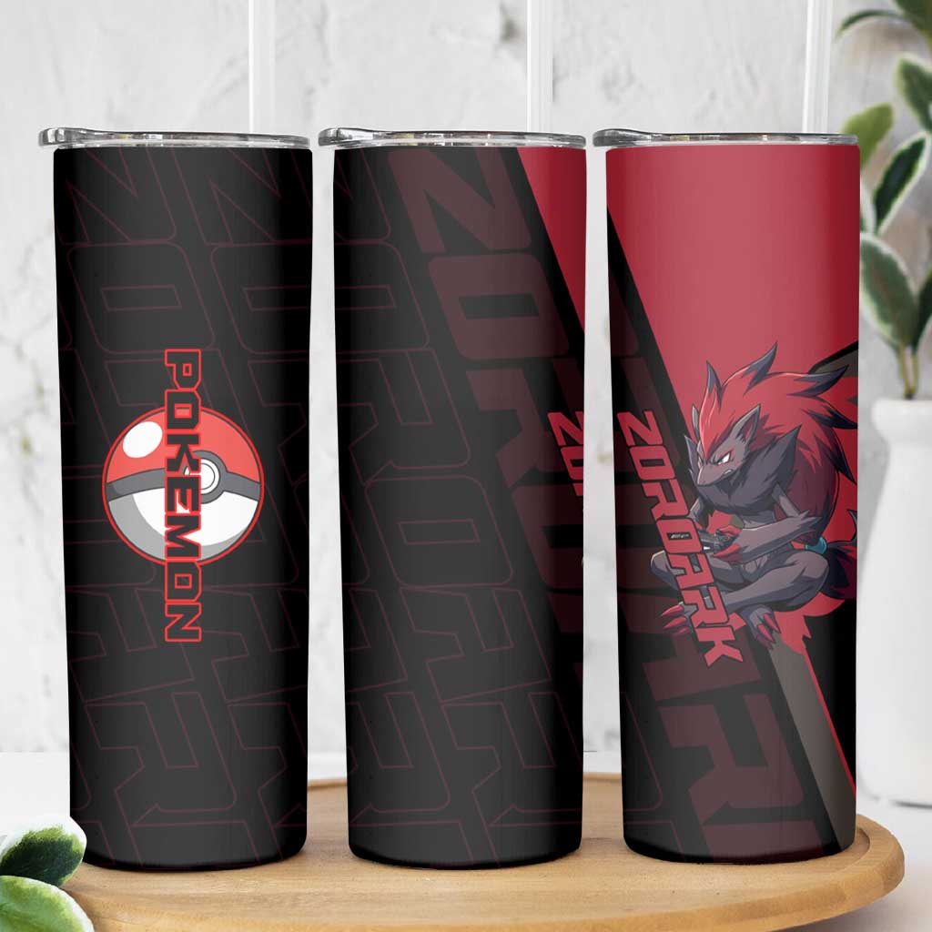 Zoroark Poké Skinny Tumbler Dark Neon Anime Style
