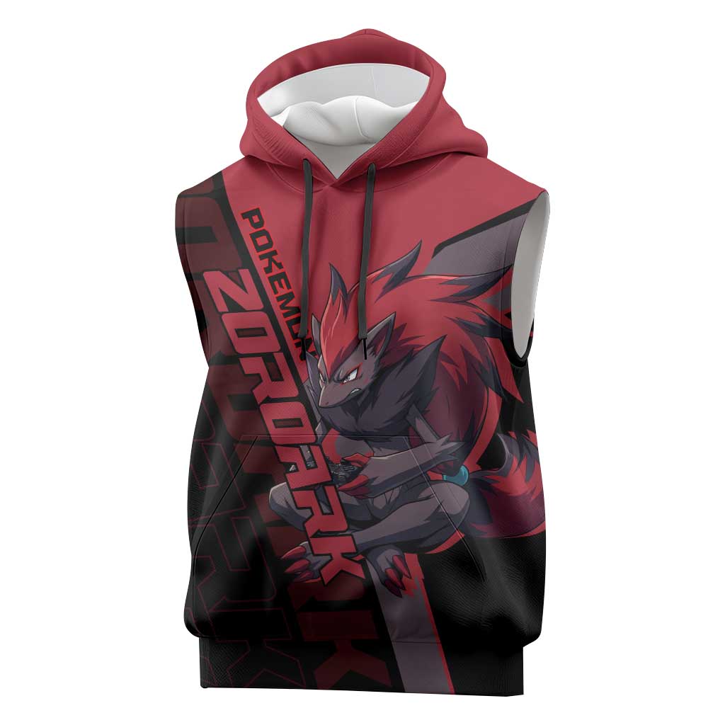 Zoroark Poké Sleeveless Hoodie Dark Neon Anime Style