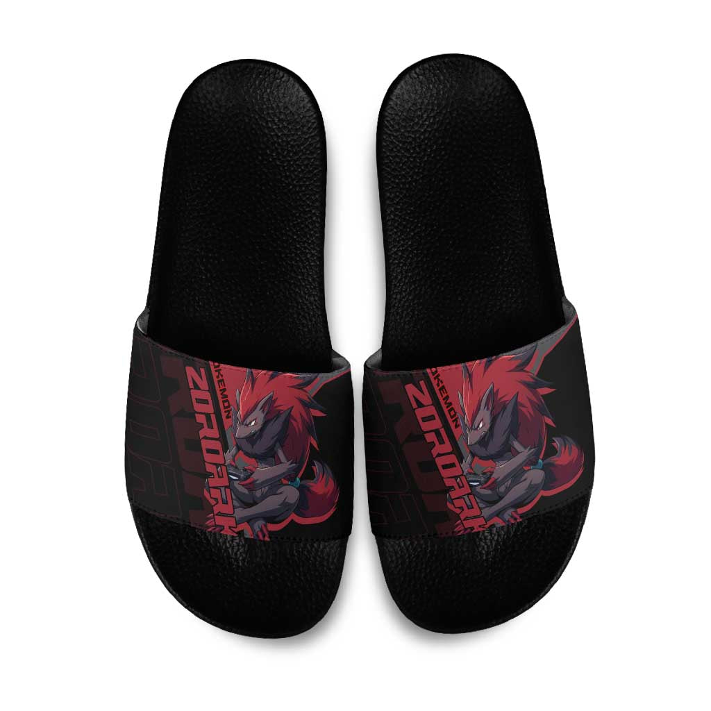 Zoroark Poké Slide Sandals Dark Neon Anime Style