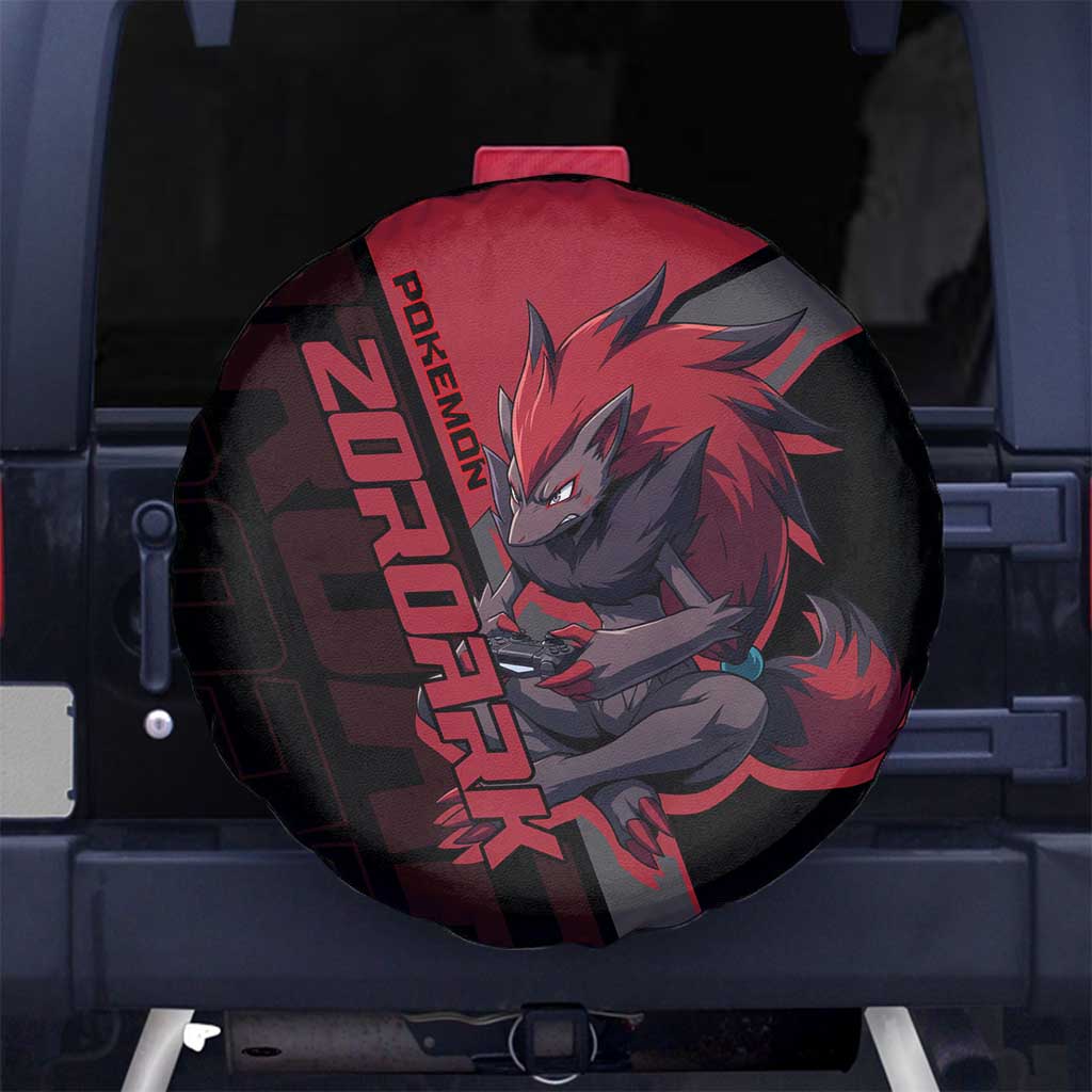 Zoroark Poké Spare Tire Cover Dark Neon Anime Style