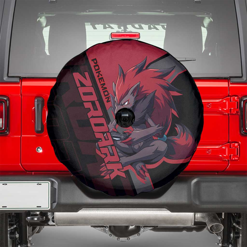 Zoroark Poké Spare Tire Cover Dark Neon Anime Style