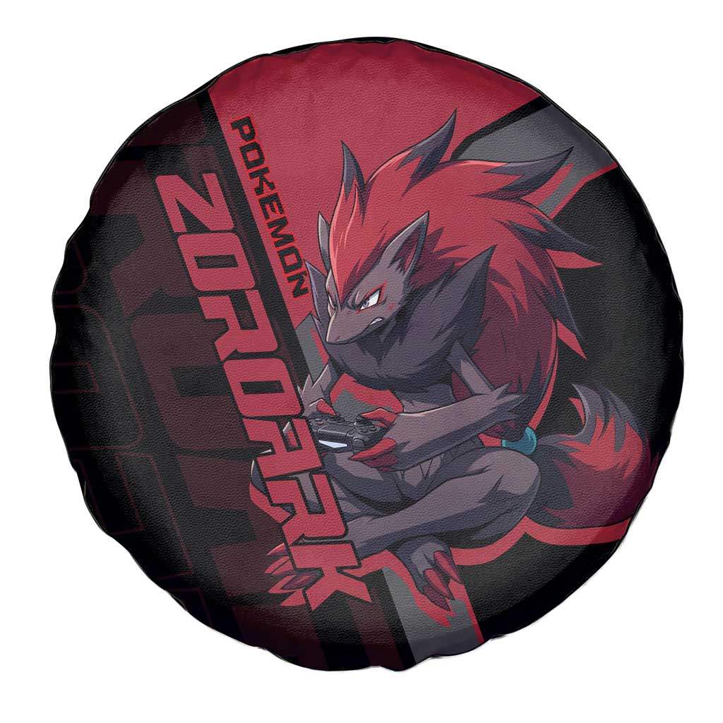 Zoroark Poké Spare Tire Cover Dark Neon Anime Style