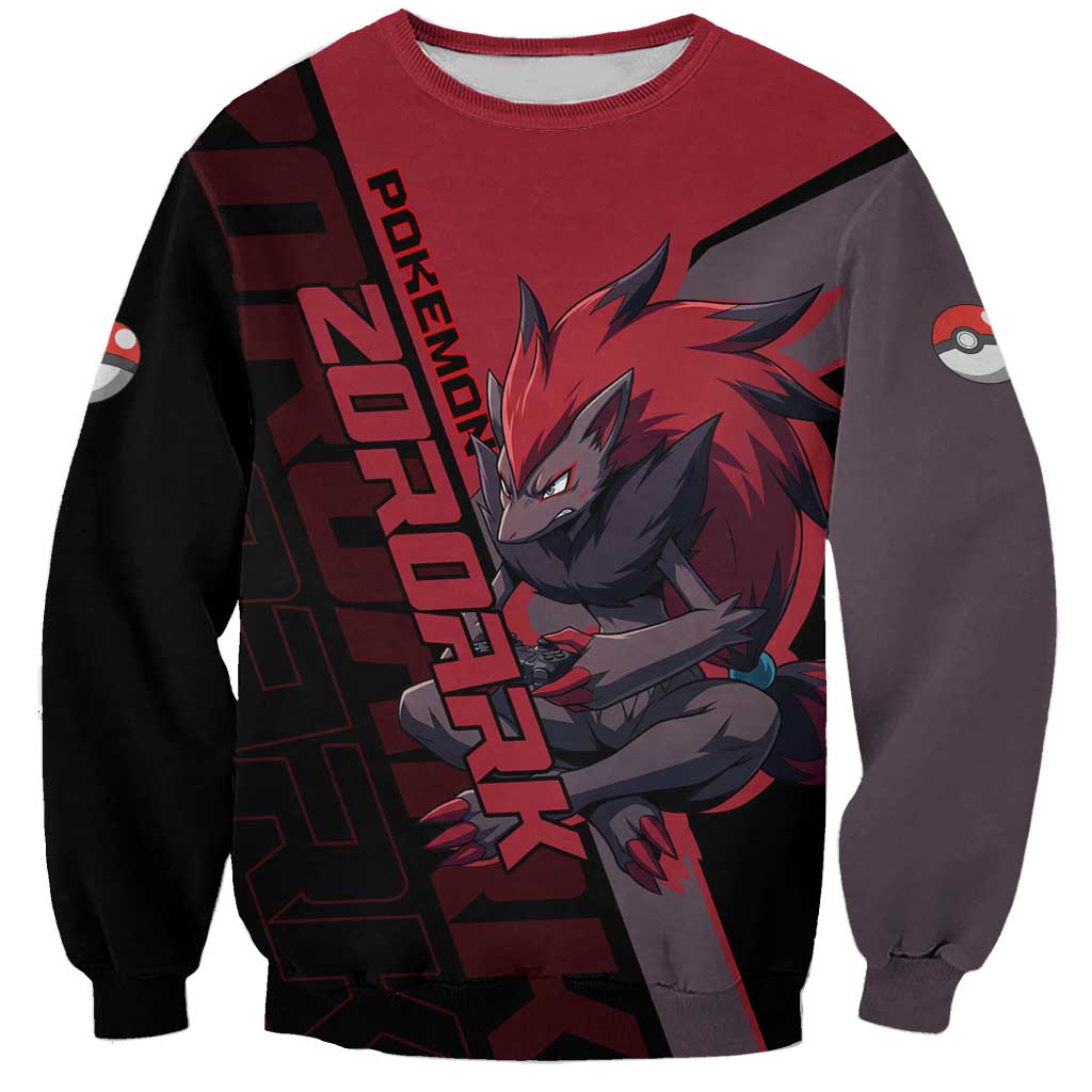 Zoroark Poké Sweatshirt Dark Neon Anime Style