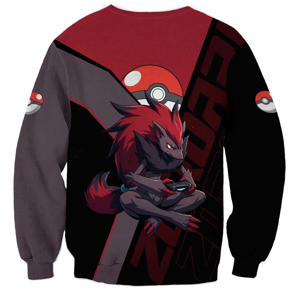 Zoroark Poké Sweatshirt Dark Neon Anime Style