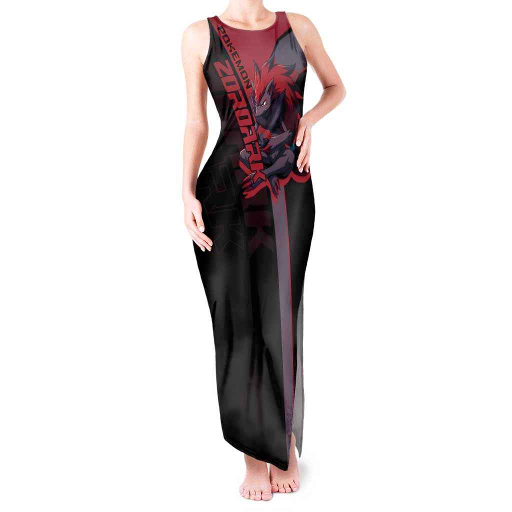 Zoroark Poké Tank Maxi Dress Dark Neon Anime Style