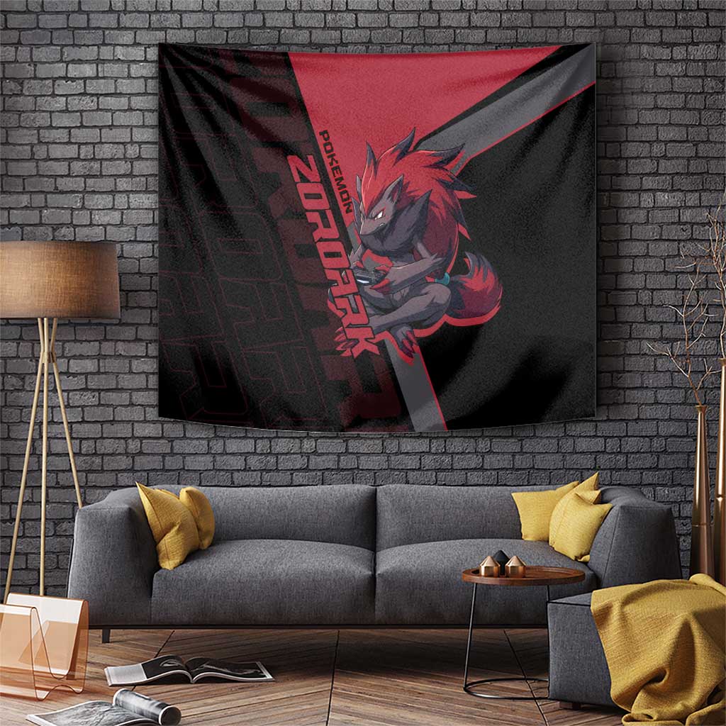 Zoroark Poké Tapestry Dark Neon Anime Style