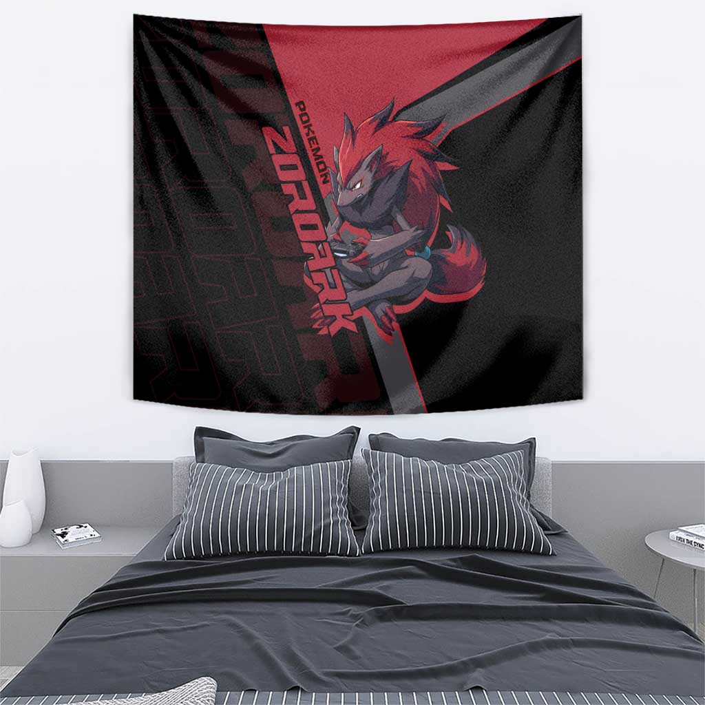 Zoroark Poké Tapestry Dark Neon Anime Style