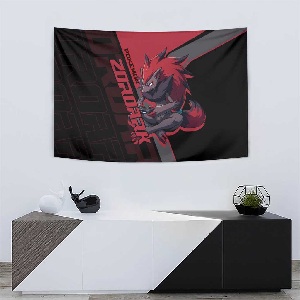 Zoroark Poké Tapestry Dark Neon Anime Style
