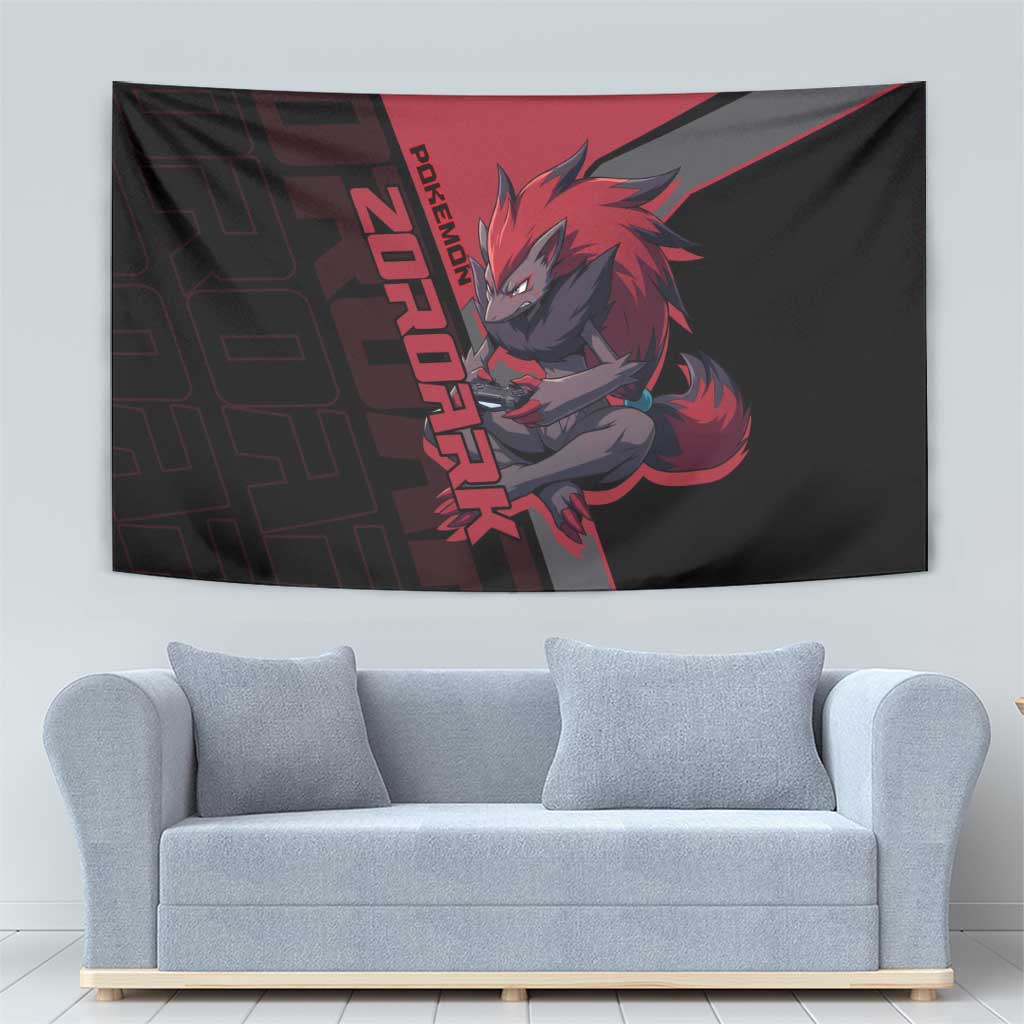Zoroark Poké Tapestry Dark Neon Anime Style