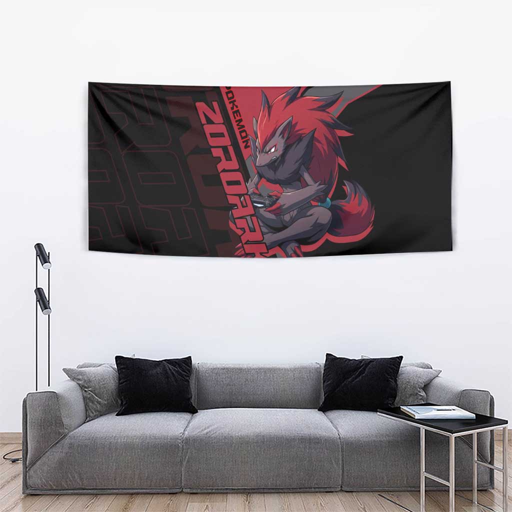 Zoroark Poké Tapestry Dark Neon Anime Style