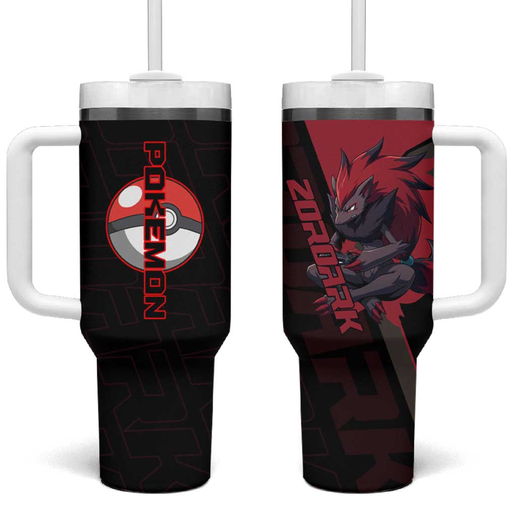 Zoroark Poké Tumbler With Handle Dark Neon Anime Style