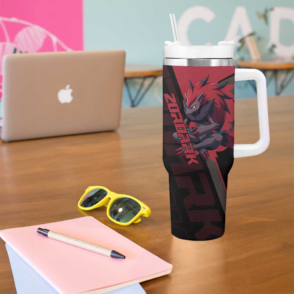Zoroark Poké Tumbler With Handle Dark Neon Anime Style