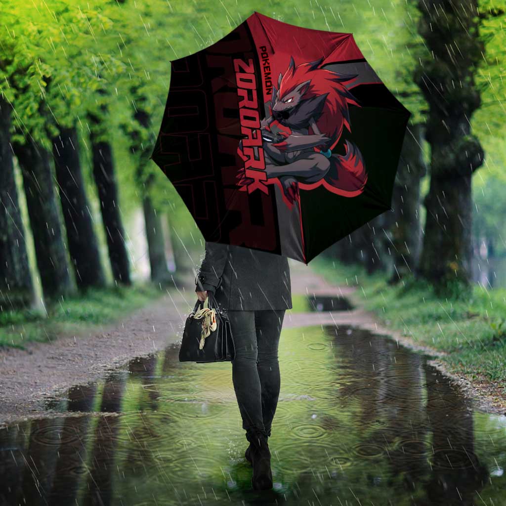 Zoroark Poké Umbrella Dark Neon Anime Style
