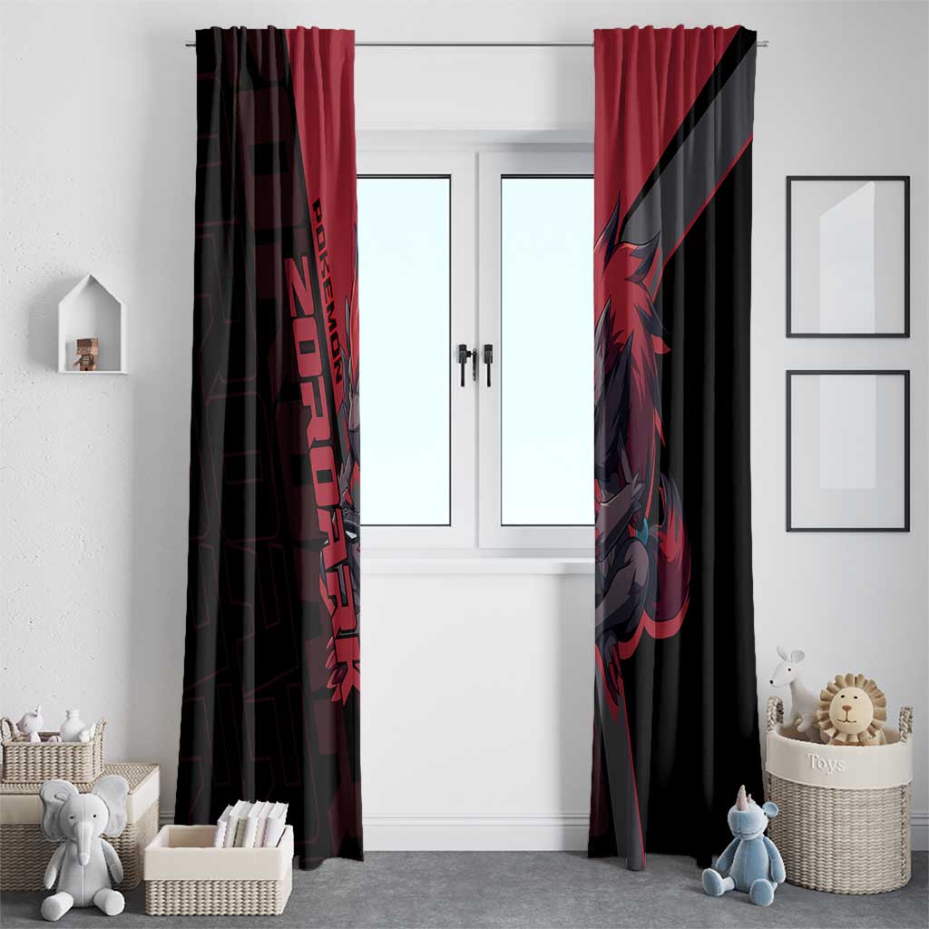 Zoroark Poké Window Curtain Dark Neon Anime Style