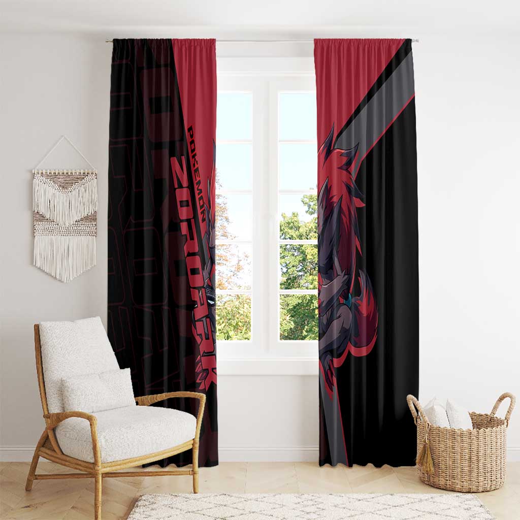 Zoroark Poké Window Curtain Dark Neon Anime Style