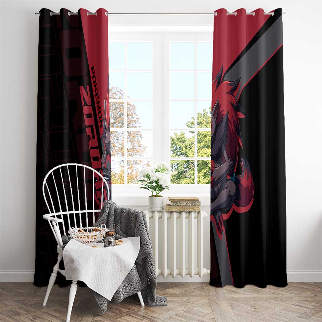 Zoroark Poké Window Curtain Dark Neon Anime Style