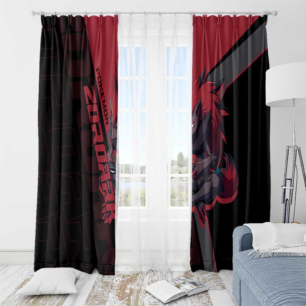 Zoroark Poké Window Curtain Dark Neon Anime Style