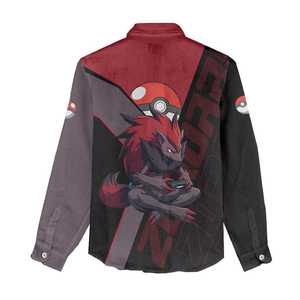 Zoroark Poké Women Casual Shirt Dark Neon Anime Style