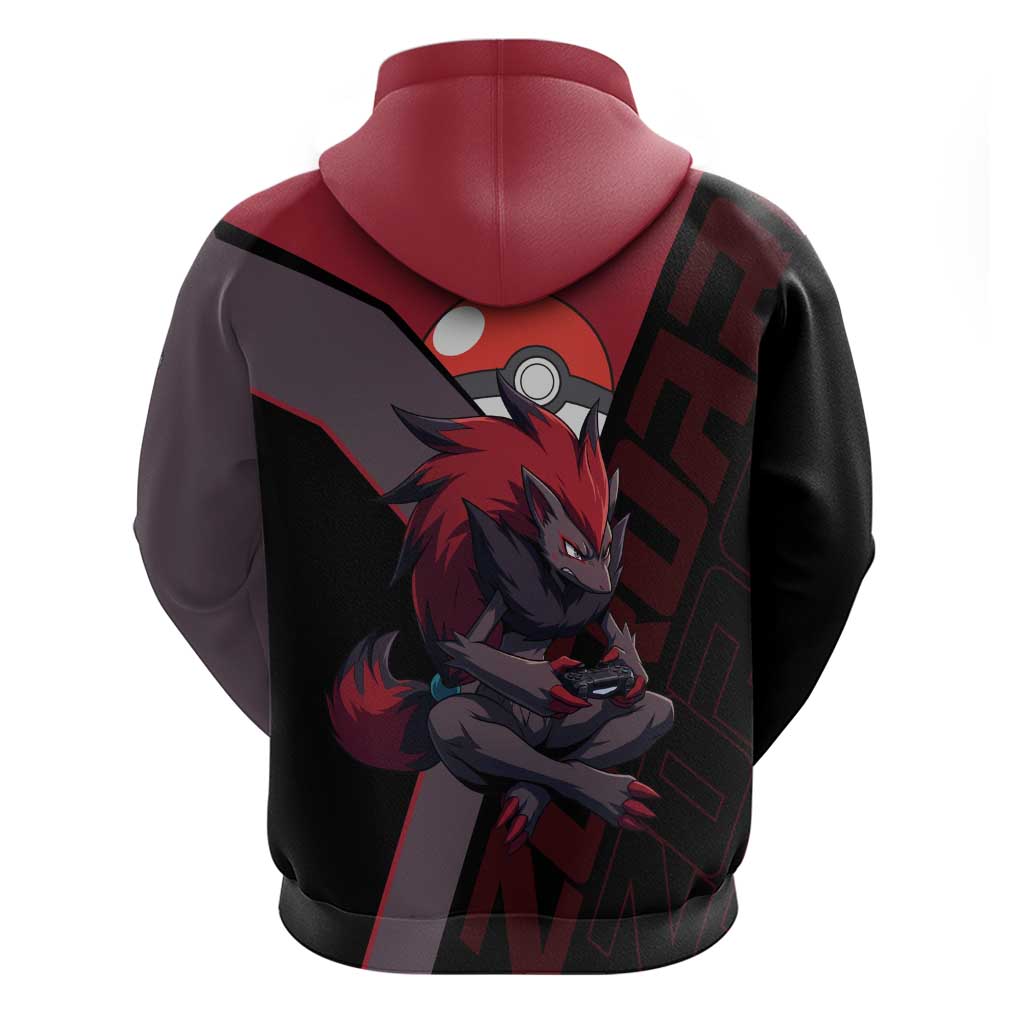 Zoroark Poké Zip Hoodie Dark Neon Anime Style