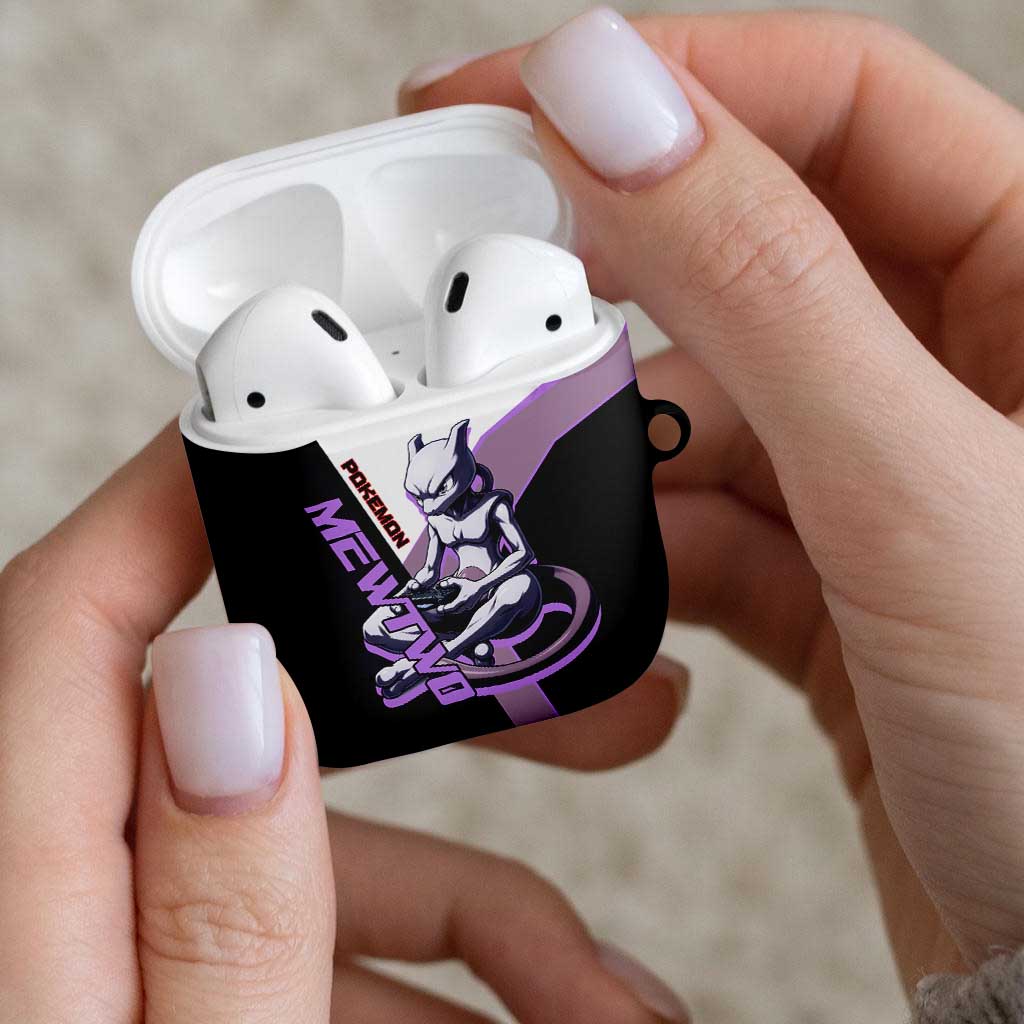 Mewtwo Poké AirPods Case Shadowcore Anime Style