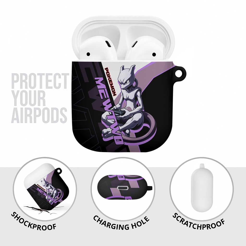 Mewtwo Poké AirPods Case Shadowcore Anime Style