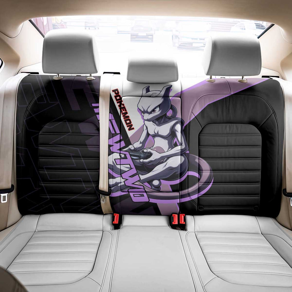 Mewtwo Poké Back Car Seat Cover Shadowcore Anime Style