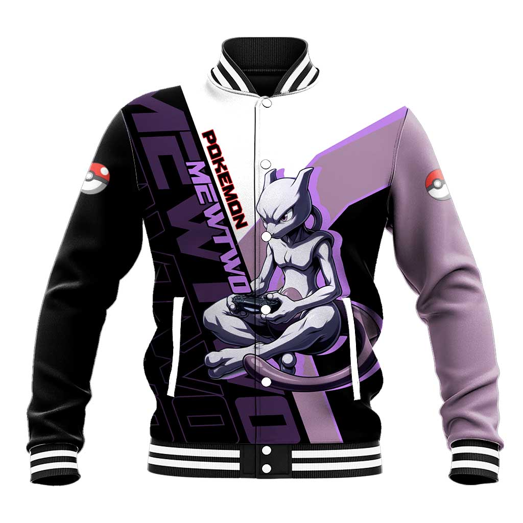 Mewtwo Poké Baseball Jacket Shadowcore Anime Style