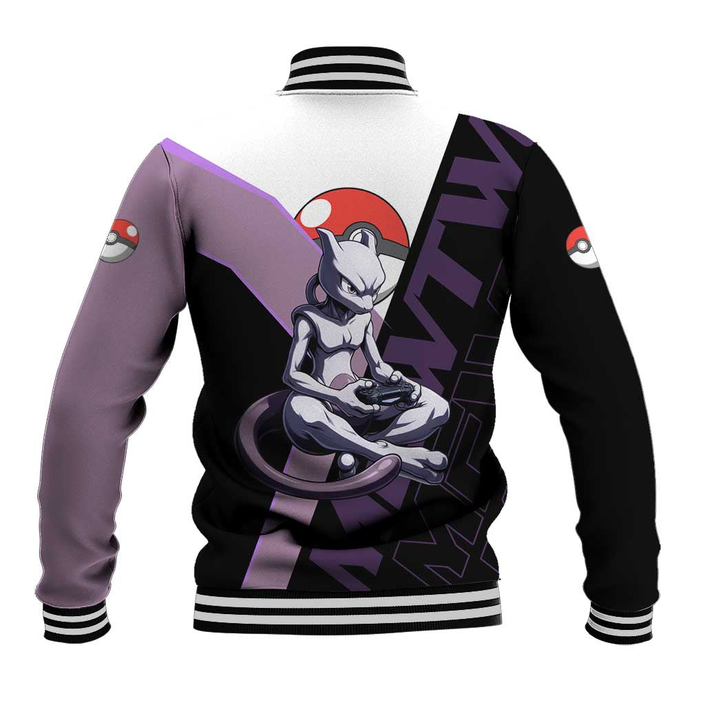 Mewtwo Poké Baseball Jacket Shadowcore Anime Style
