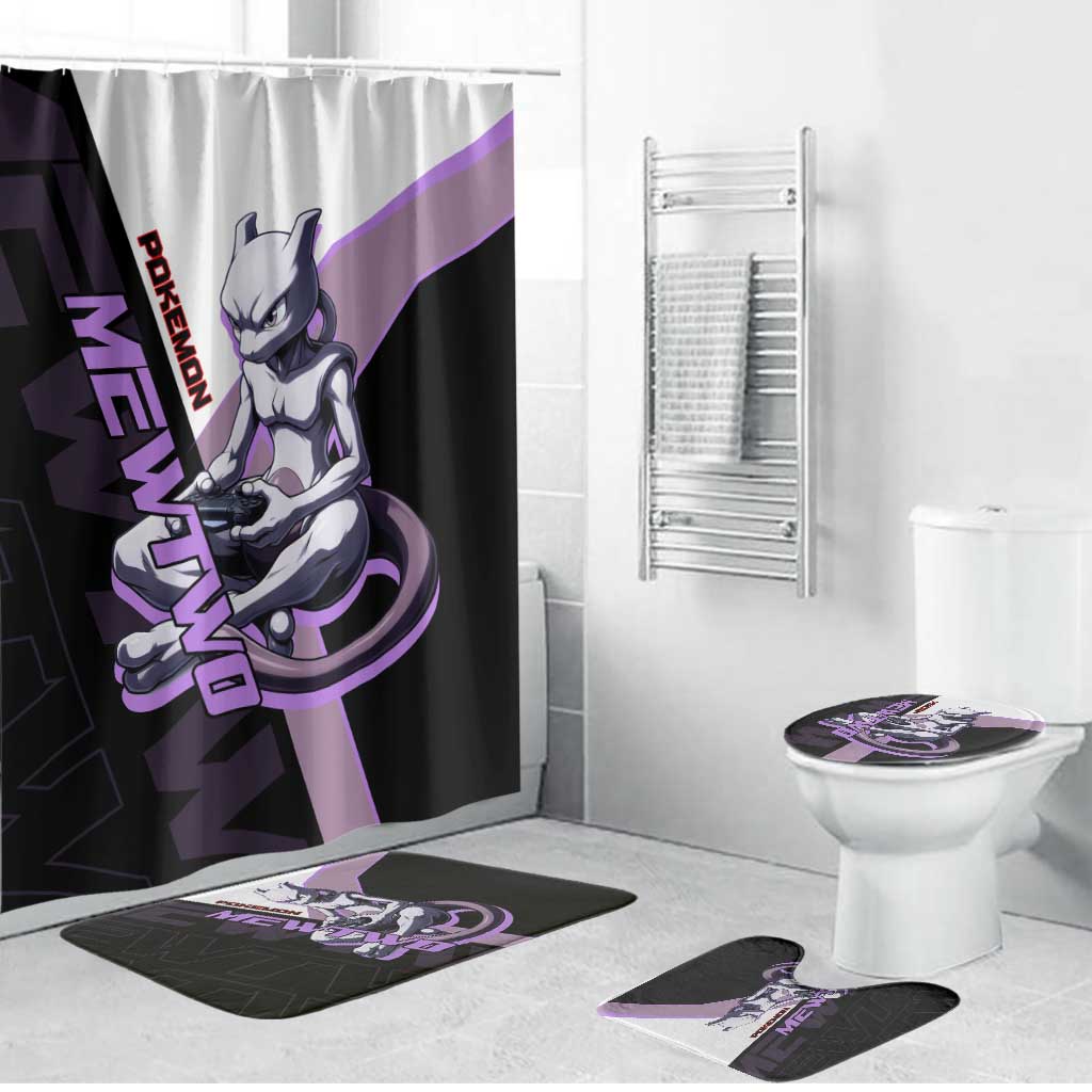 Mewtwo Poké Bathroom Set Shadowcore Anime Style