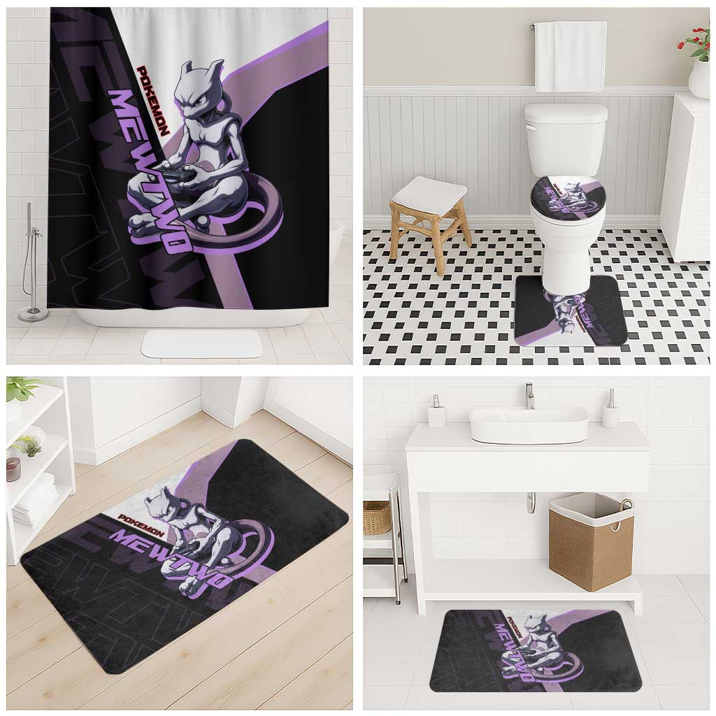 Mewtwo Poké Bathroom Set Shadowcore Anime Style